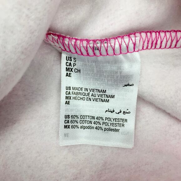 Karen Scott Sport Sweatshirt Wild Marks Pink Fleece Lined Long Sleeve Women's S - Picture 6 of 6